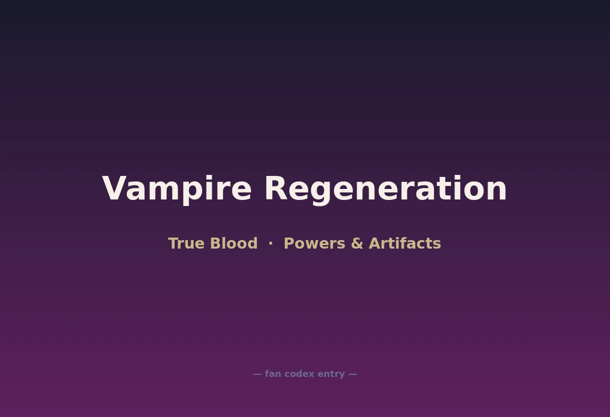 Vampire Regeneration