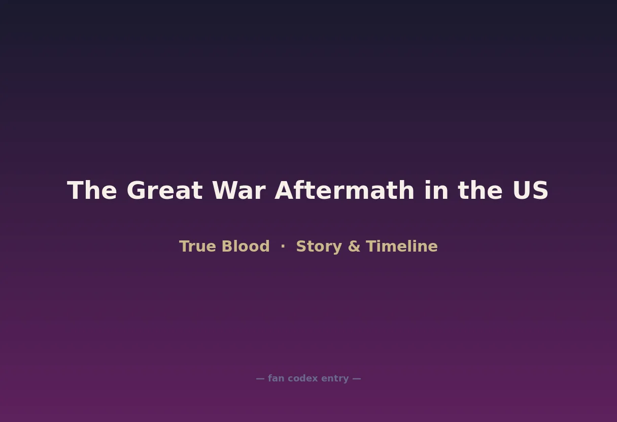 The Great War Aftermath in the US