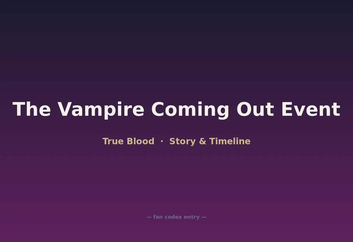 The Vampire Coming Out Event